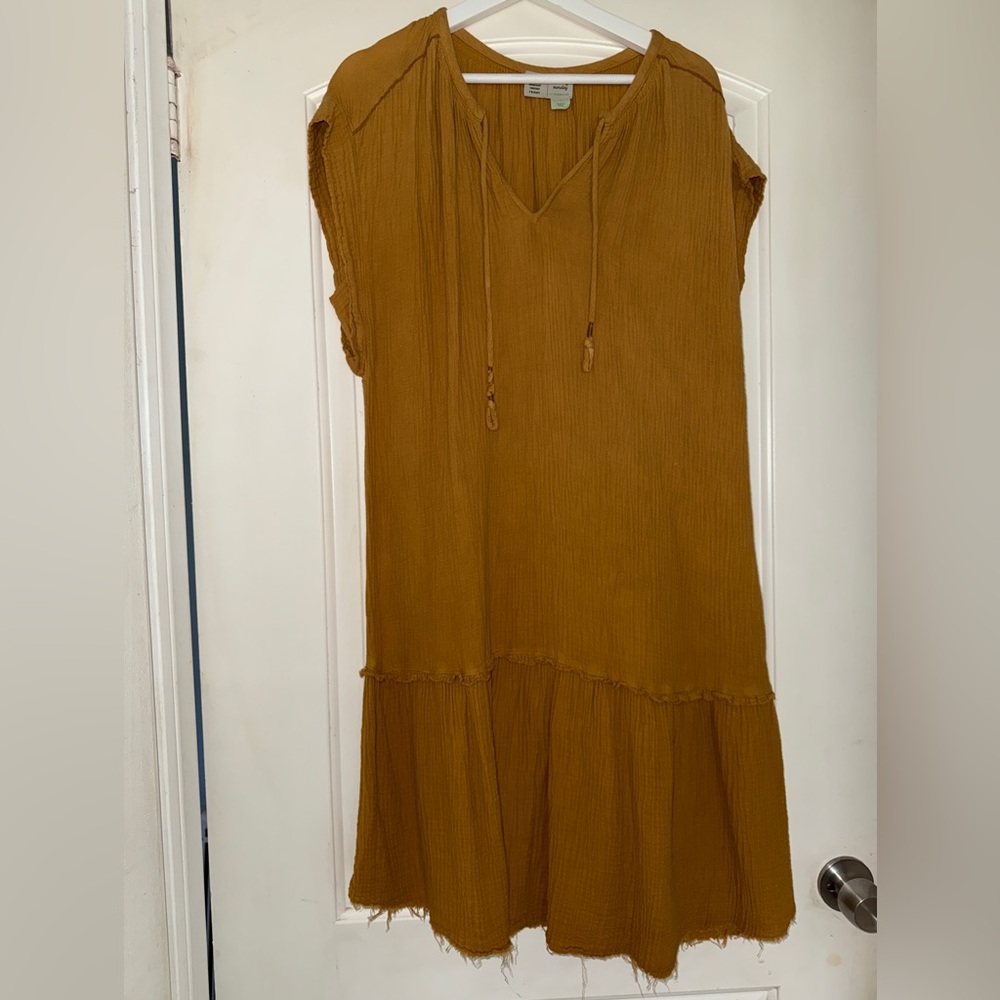 Anthropologie Sat Sun Lydia Ombre Mustard Yellow size L